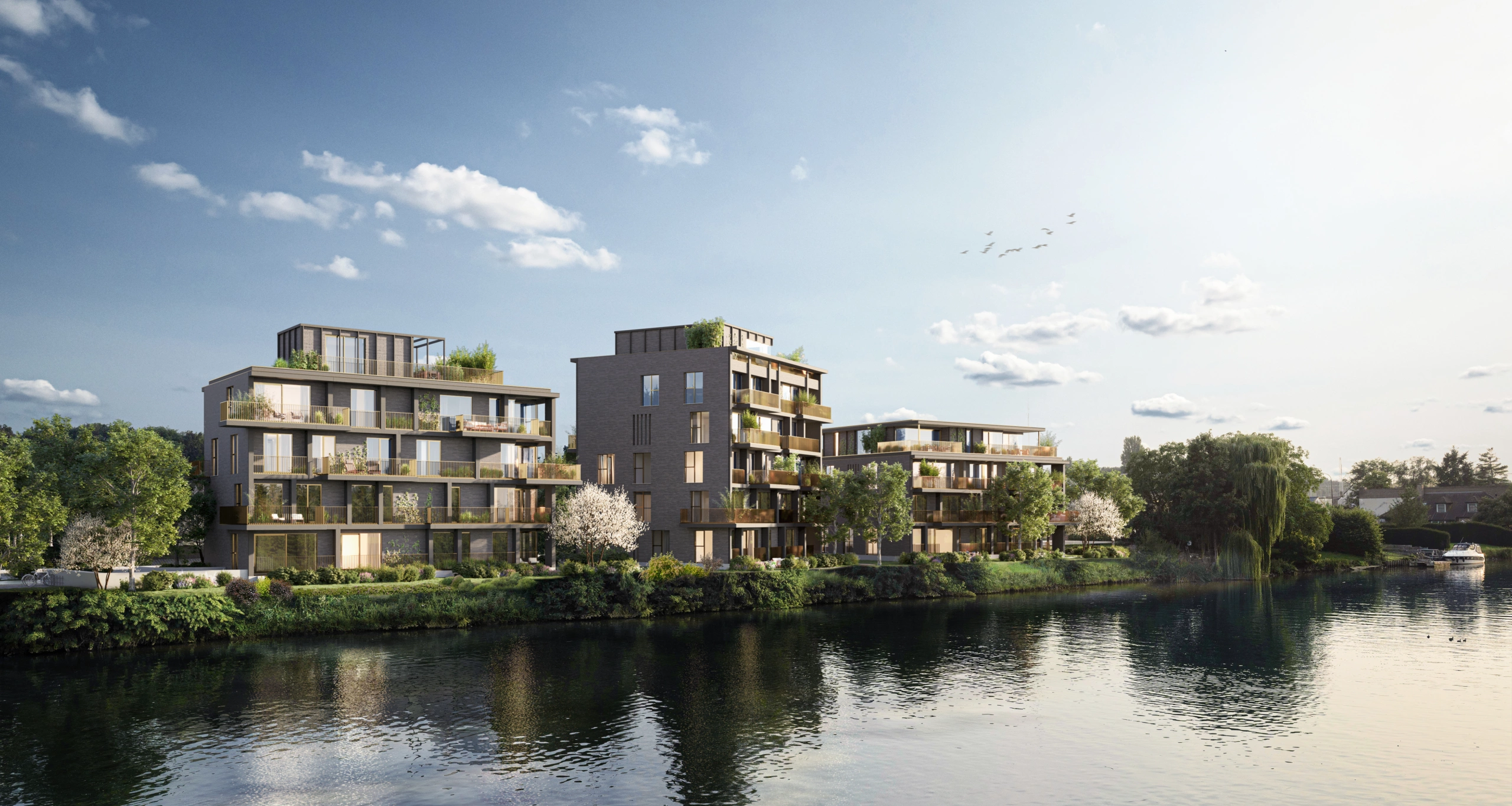 Acasa Projectontwikkeling vastgoed nieuwbouw Leiemeersen Astene Deinze Leie groen wonen appartement te koop E