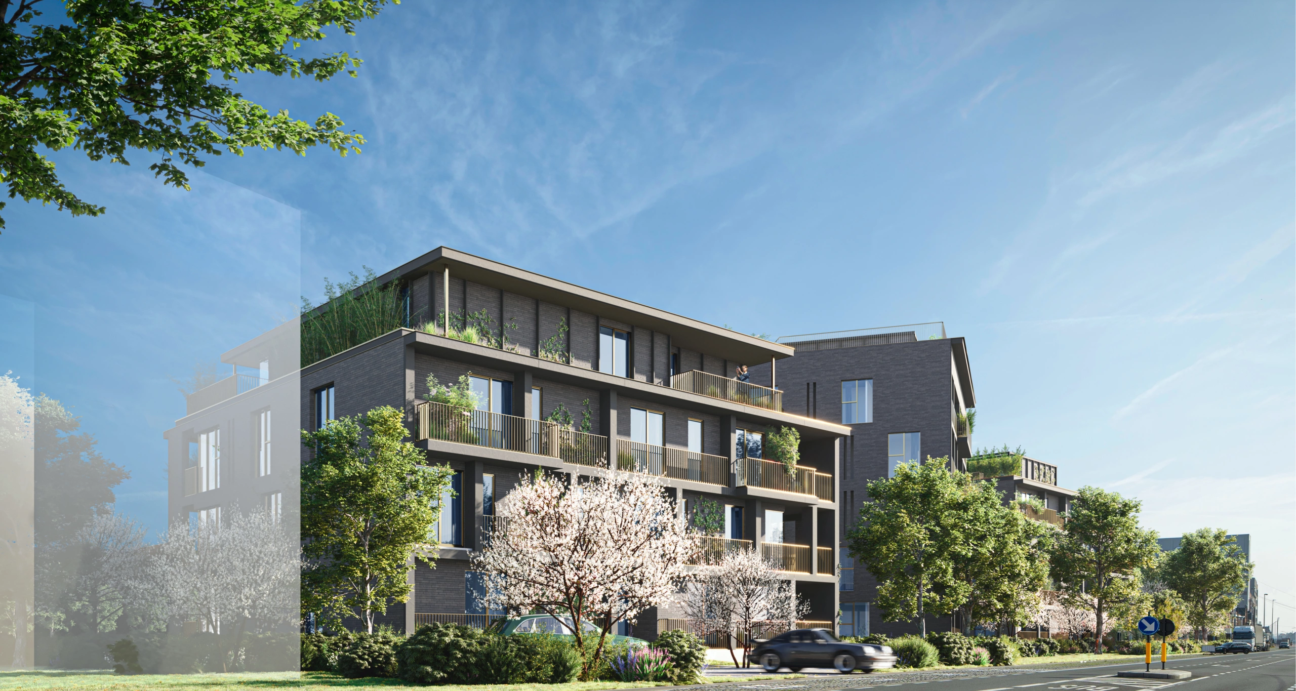 Acasa Projectontwikkeling vastgoed nieuwbouw Leiemeersen Astene Deinze Leie groen wonen appartement te koop B